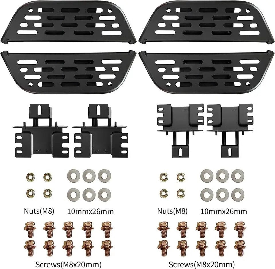 Marches-pieds de porte avant et arriere en acier, latéraux adaptés pour Jeep Wrangler JK 2007-2018