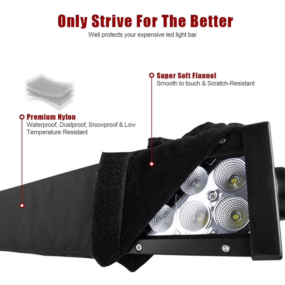 Housse de protection universelle en Nylon pour automobile, 52 pouces, barre de lumière LED droite & incurvée Premium .
