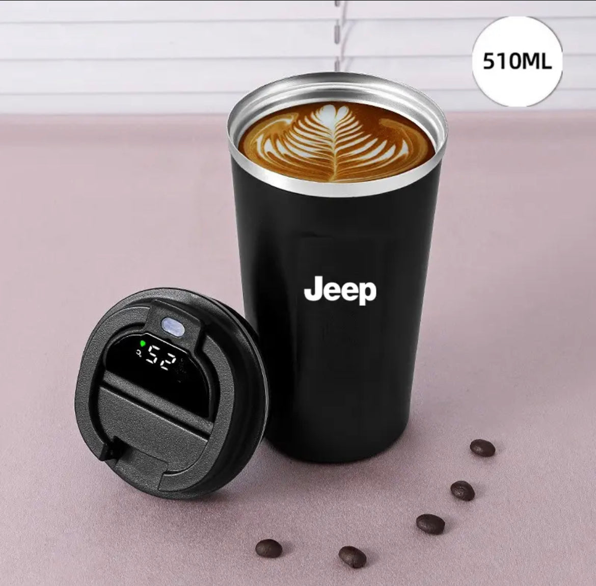 Tasse à café en acier inoxydable pour Jeep , fournitures automobiles, Renegade, Compass, Wrangler jk jl , 510ml