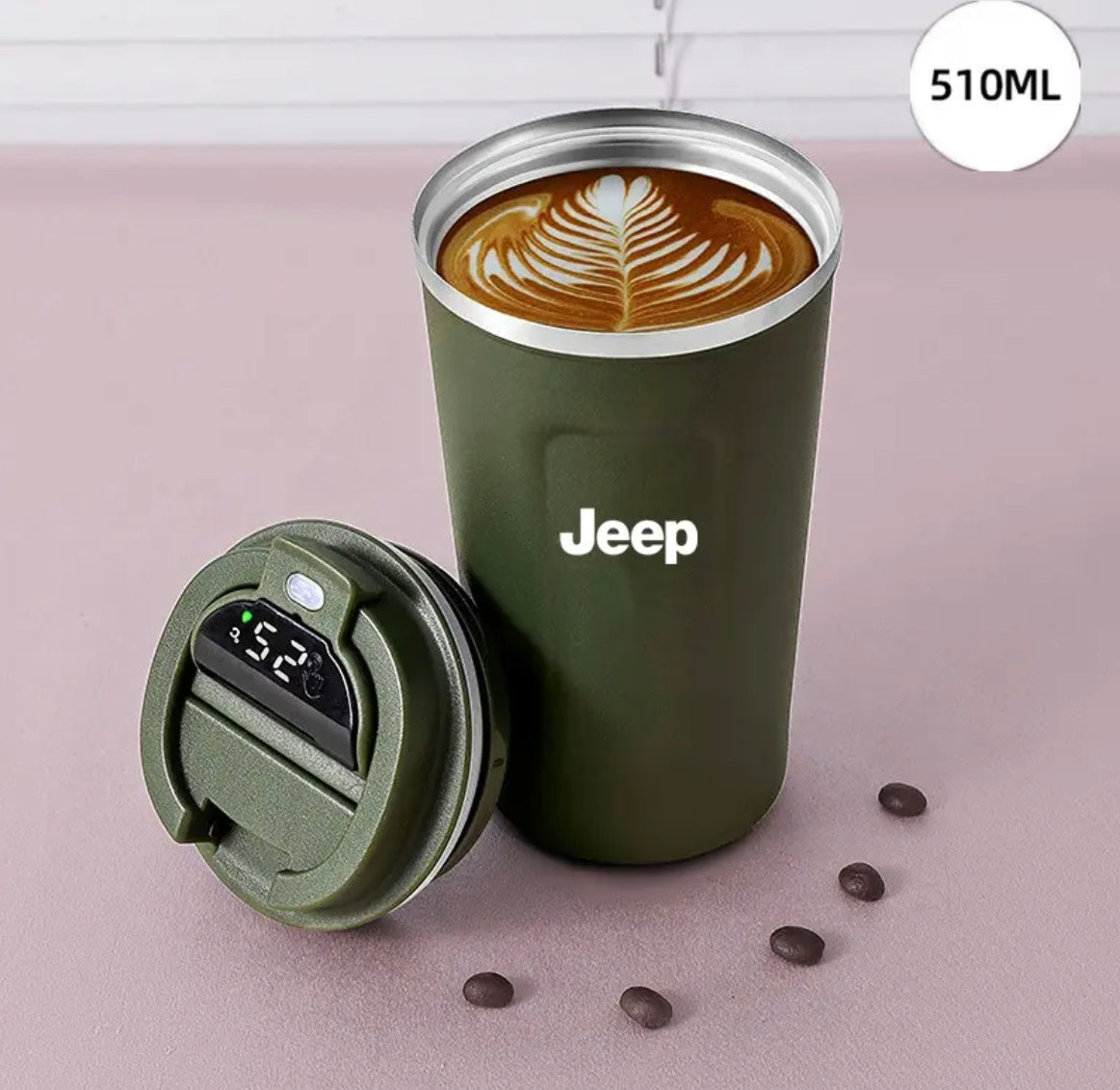 Tasse à café en acier inoxydable pour Jeep , fournitures automobiles, Renegade, Compass, Wrangler jk jl , 510ml