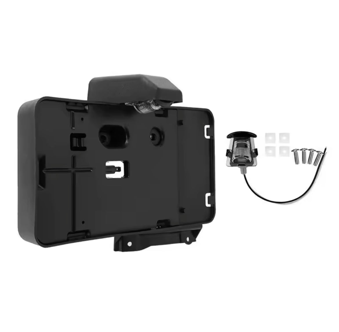 Cadre de support de plaque arrière avec lumière, montage rapide, Jeep Wrangler JK JKU 2007-2017