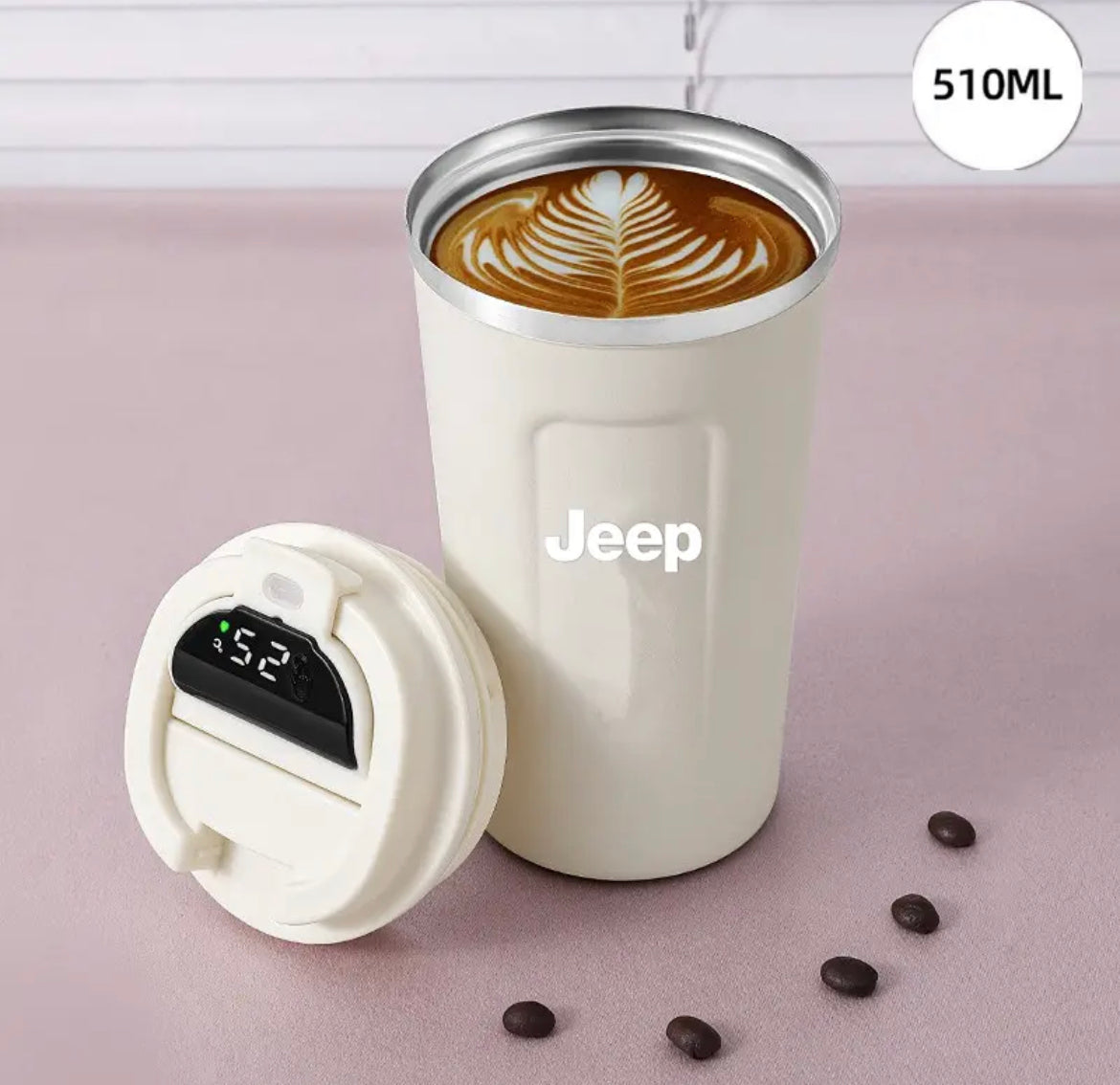 Tasse à café en acier inoxydable pour Jeep , fournitures automobiles, Renegade, Compass, Wrangler jk jl , 510ml
