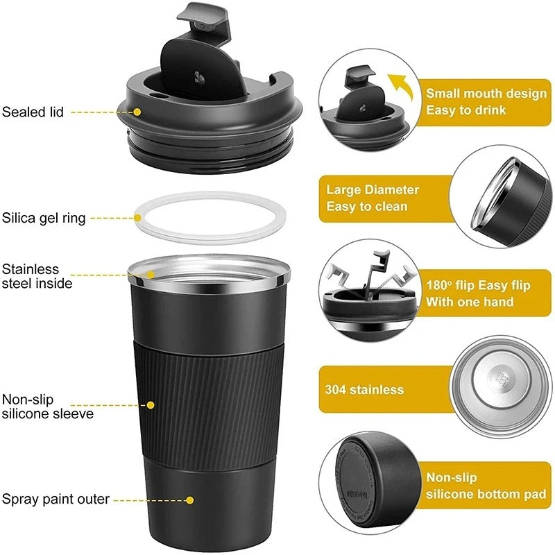 Tasse à café en acier inoxydable pour Jeep , fournitures automobiles, Renegade, Compass, Wrangler jk jl , 510ml