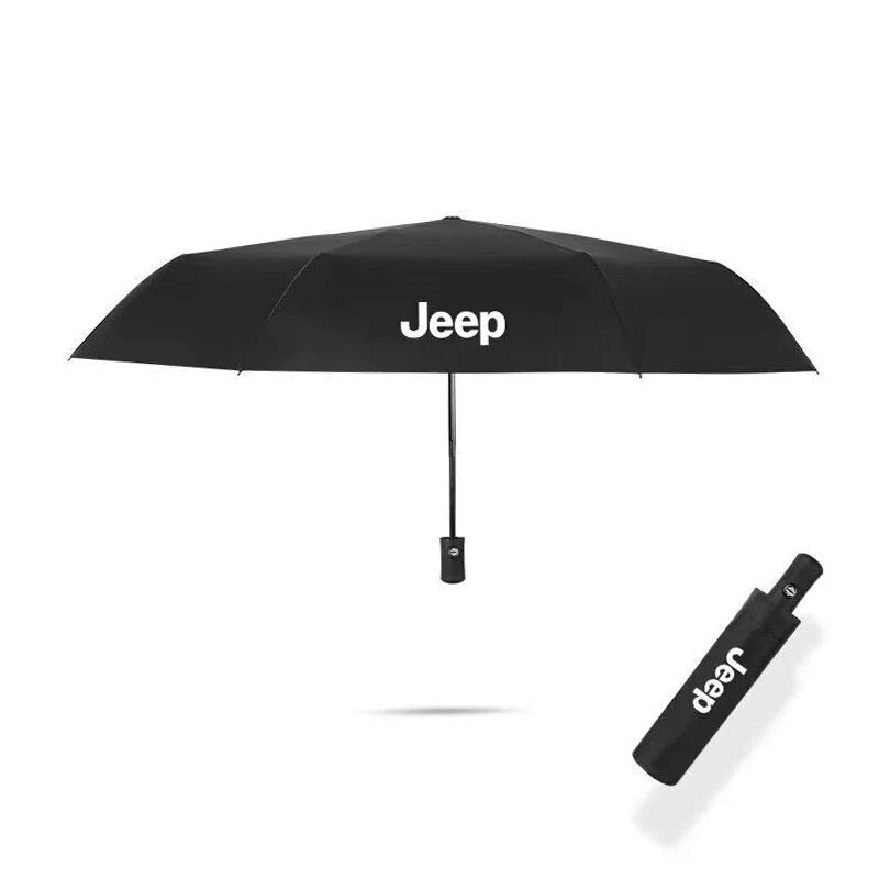 Parapluie automatique avec logo jeep Wrangler pour hommes et femmes, 3 possède, anti UV, vent, degré , affaires, soleil, parasol, voyage, EP