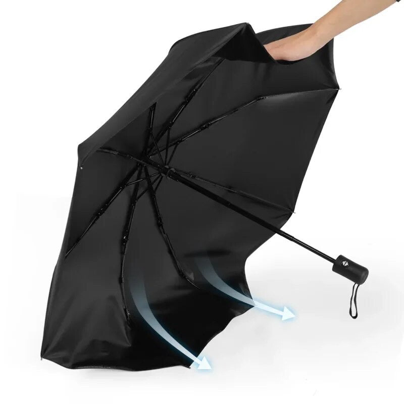 Parapluie automatique avec logo jeep Wrangler pour hommes et femmes, 3 possède, anti UV, vent, degré , affaires, soleil, parasol, voyage, EP