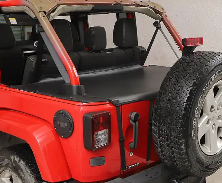 Bache d’isolation de coffre arrière pour Jeep Wrangler JK, 4 portes, accessoires extérieurs de voiture,tissu Oxford, 2007-2017