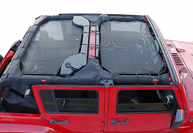 pare-soleil de toit de voiture, filet isolé résistant aux UV pour Jeep Wrangler JK 2007-2018