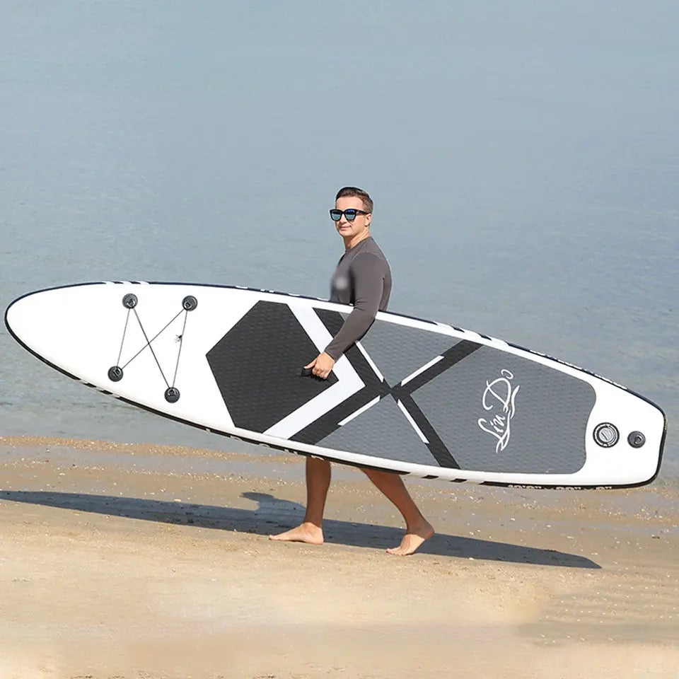 Paddle , Planche de Surf Gonflable SUP à Pagaie, Accessoires de Pêche, Ensemble de 396LBS, 320cm