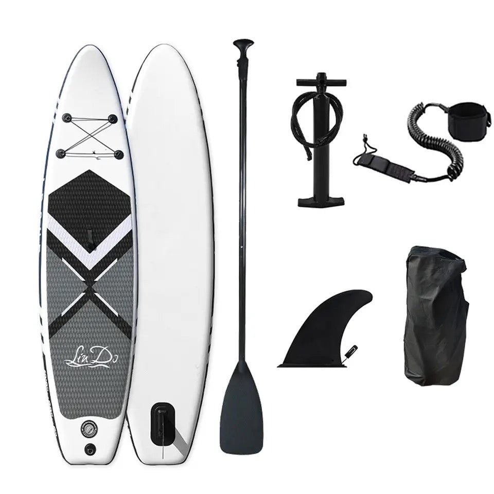 Paddle , Planche de Surf Gonflable SUP à Pagaie, Accessoires de Pêche, Ensemble de 396LBS, 320cm