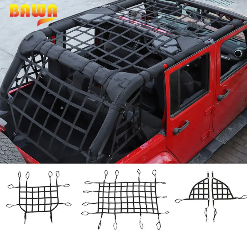 Filet Multifonctionnel pour Toit de Voiture, Accessoire d'Installation pour Jeep Wrangler JK 2007 à 2017