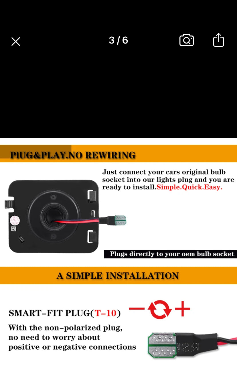 Clignotants led répétiteur jeep Wrangler 2007/2018