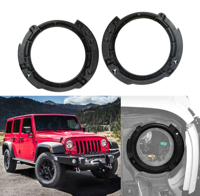 Support et anneaux phares à led Jeep Wrangler 2007/2018