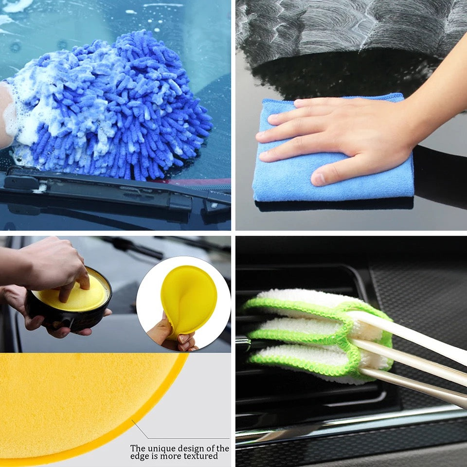 Kit Brosse de nettoyage pour voiture, épurateur de poussière, pinceau de finition