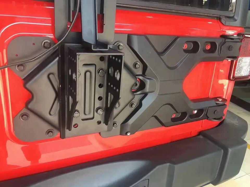 Support à charnière acier et Kit de montage de roue renforcé de secours réglable pour Jeep Wrangler Jk 2007/2018