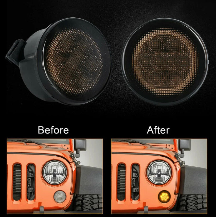 Clignotants led noir jeep Wrangler jk 2007/2018