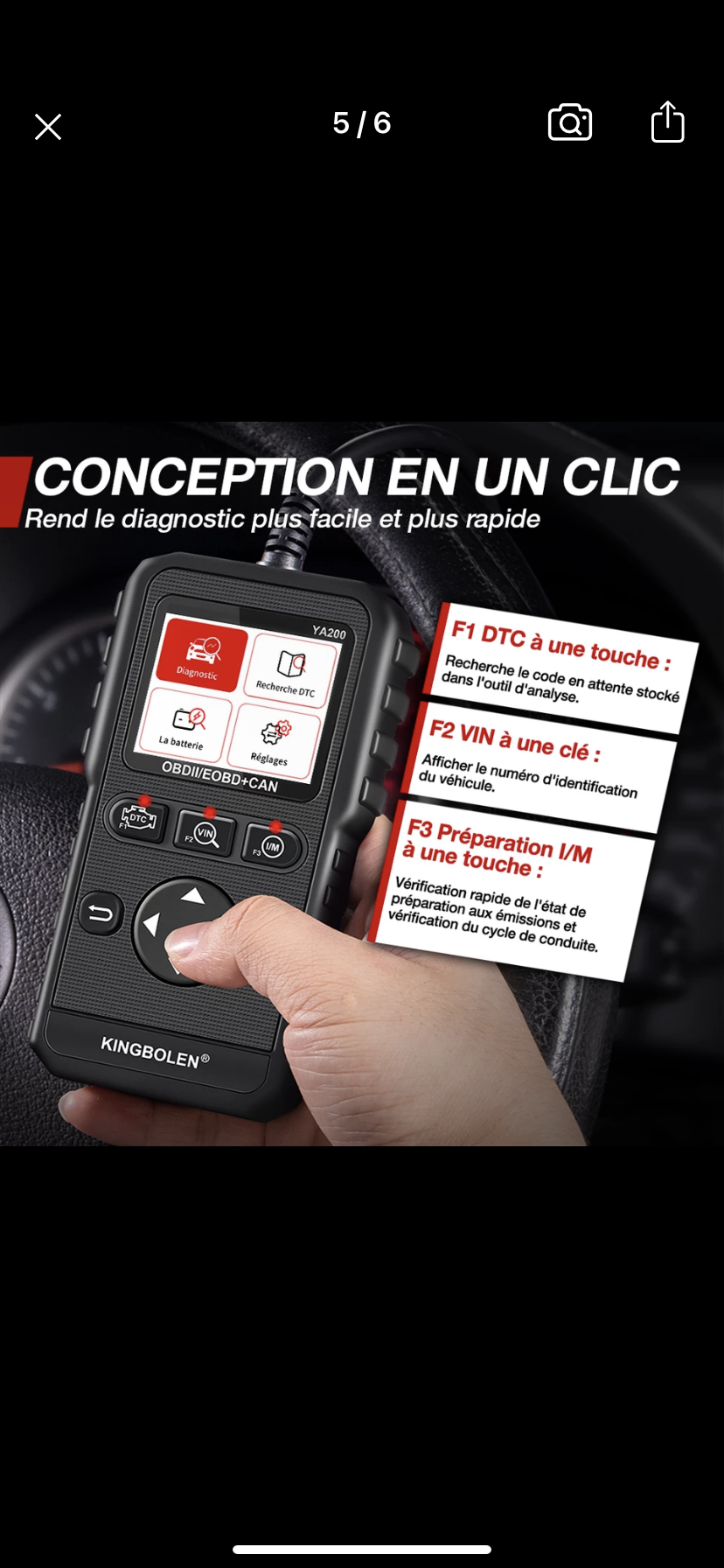 Scanner obd2 outil de diagnostique
