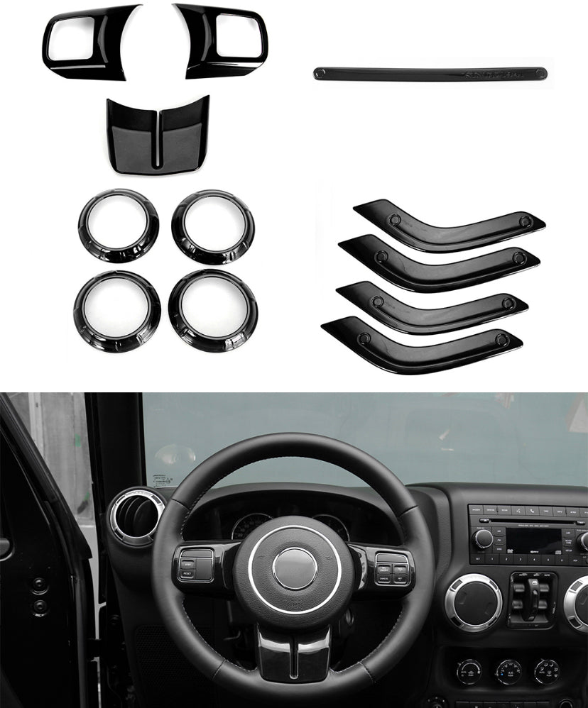 Pack garnitures intérieur black édition jeep Wrangler 2007/2018