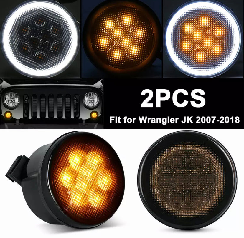Clignotants led noir jeep Wrangler jk 2007/2018
