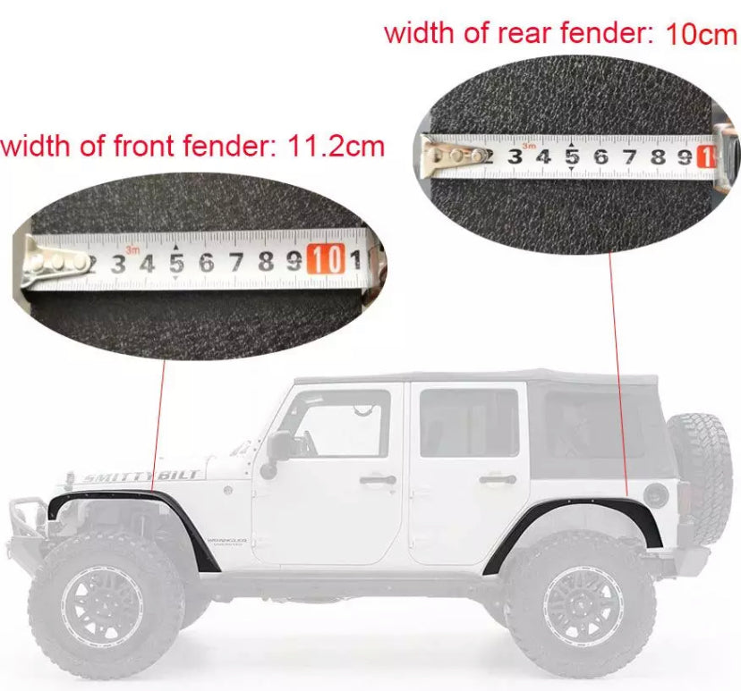 Kit Elargisseur d’aile acier jeep Wrangler 2008/2018