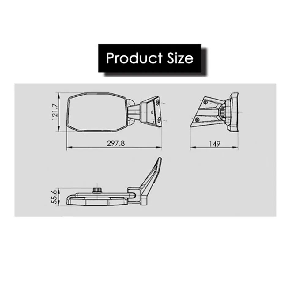 Rétroviseurs latéraux pour Jeep Wrangler TJ JK 2006 – 2018, 4x4, miroir hors route, porte, UTV, montage rapide