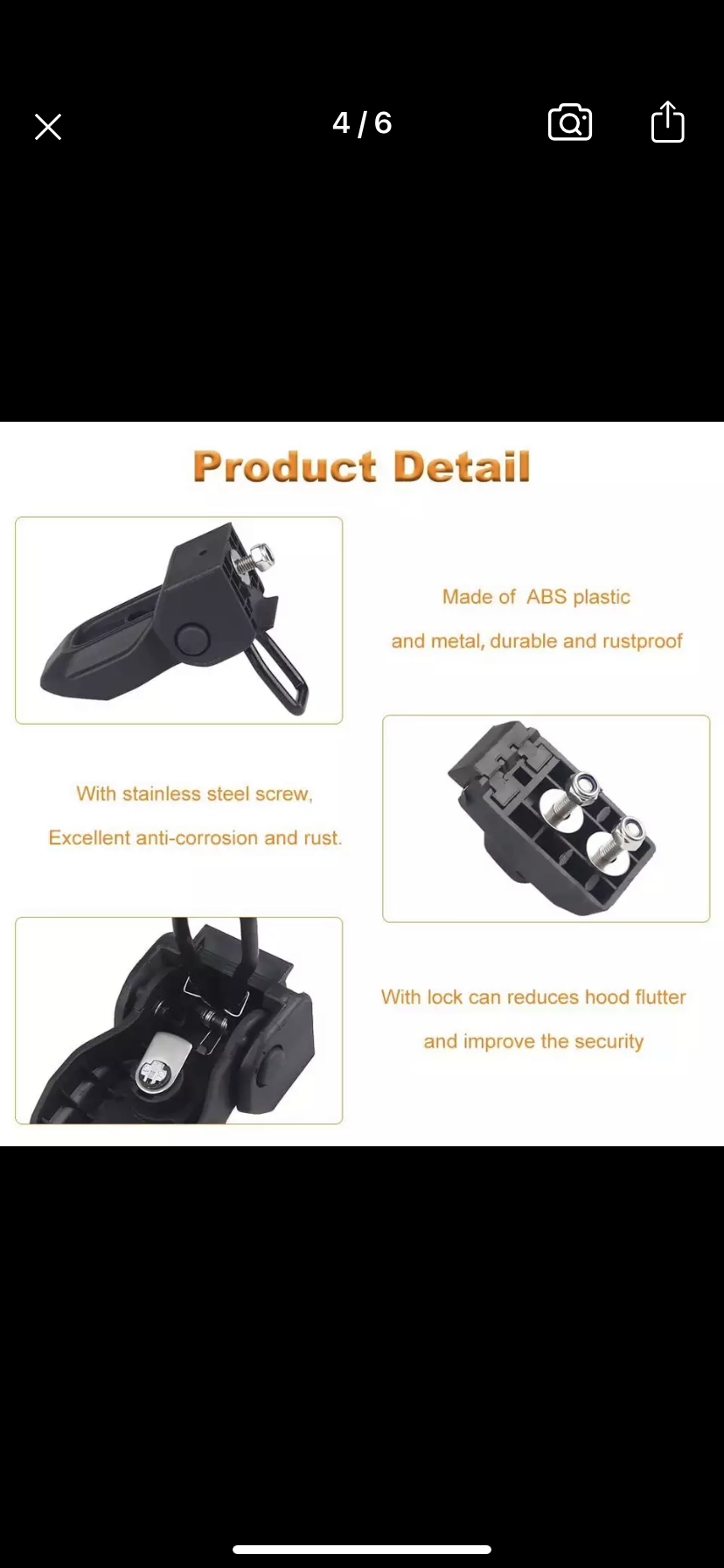 Loquet de capot jeep Wrangler jl 2018/