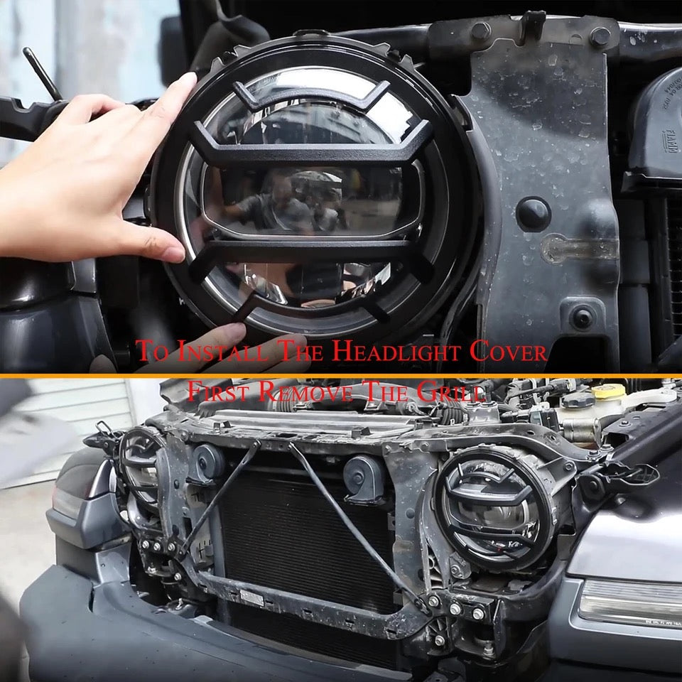 Kit protection de Phare Avant et arrière a LED pour Jeep Wrangler JL Gladiator JT, Garniture de Protection de Feu Arrière pour Voiture de 2018 à 2020, 2021 et 2022