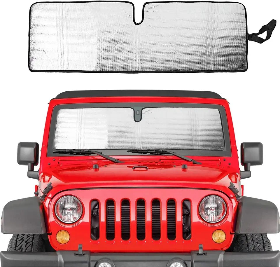 Pare-soleil pour Jeep Wrangler TJ JK JKU 1997 – 2018, pare-soleil thermique en feuille d'aluminium, Structure Triple stratifiée