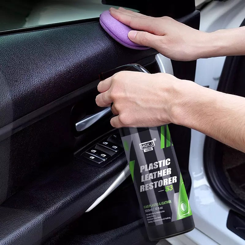 Nettoyeur d'Intérieur de Voiture en Plastique, Restauration Super Brillante, Maintien Durable de la Brillance, Détail Automatique, Protection Rapide du Revêtement