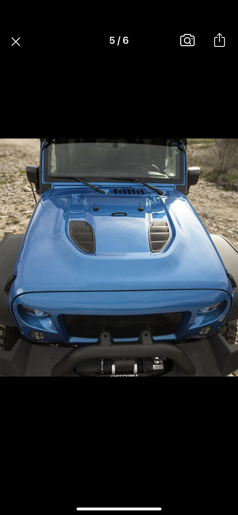 Capot moteur ventilé jeep Wrangler jk 2007/2018