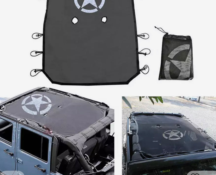 Bâche pare soleil jeep Wrangler