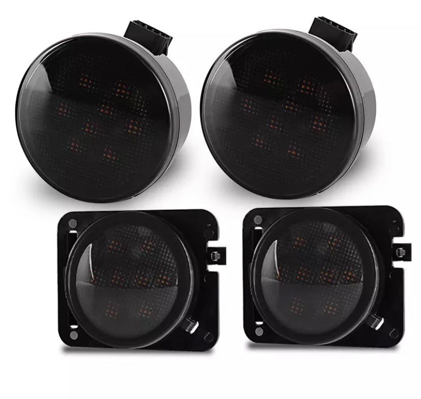 Kit clignotants noir led x4 jeep jk