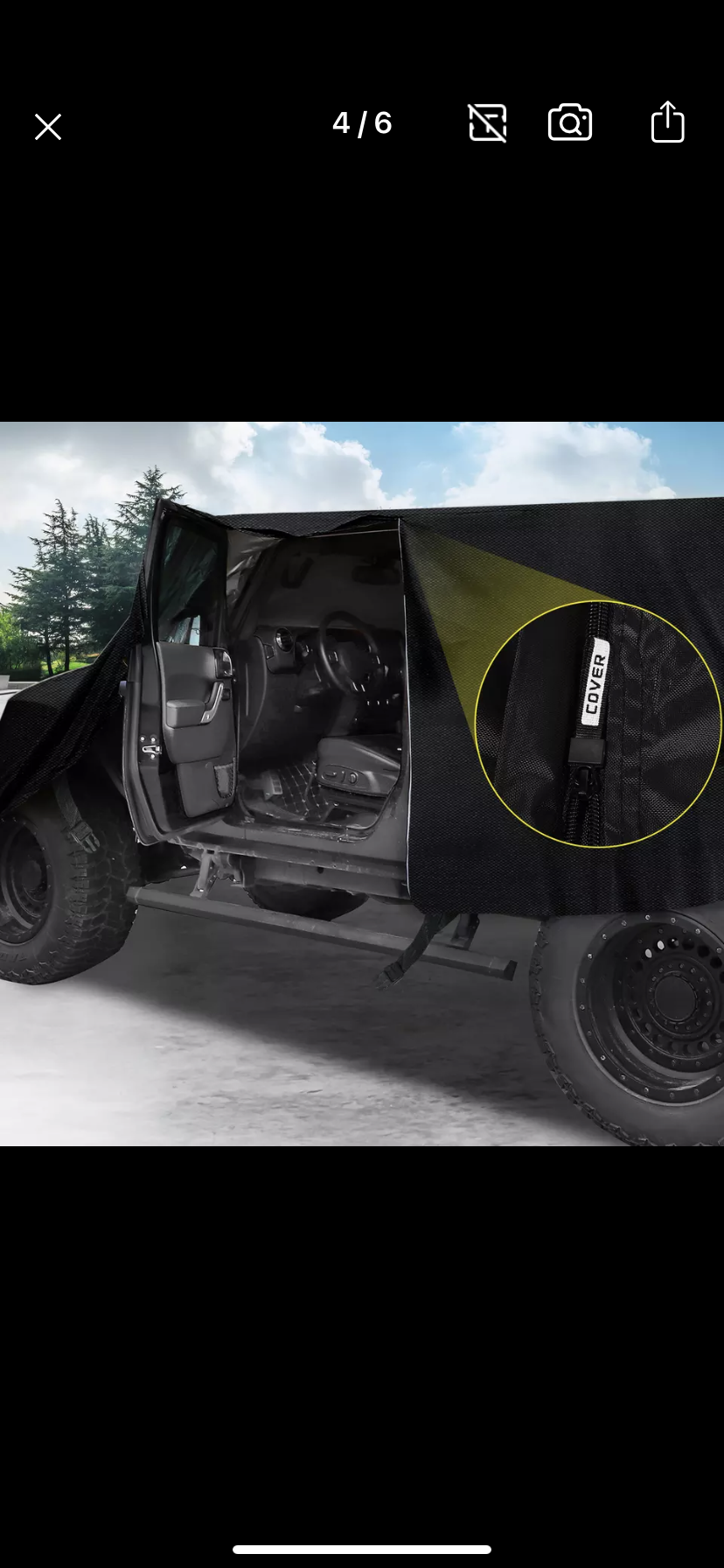 Housse de cabine pour Jeep Wrangler, JK, JL, Hardtop 2, 4 portes, 2007-2021, extérieur 210D, 420D, Oxford avec fermeture à glissière pour porte de conducteur