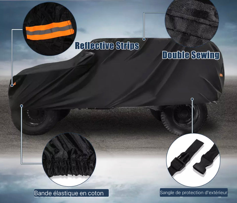 Housse de voiture pour Jeep Wrangler, JK 2 portes, 2007-2017, JL 2 portes, 4 portes, 2018-2021, SUV extérieur étanche, couverture complète