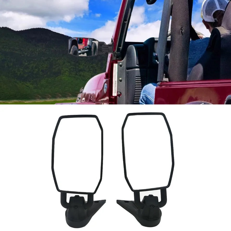 Rétroviseurs latéraux pour Jeep Wrangler TJ JK 2006 – 2018, 4x4, miroir hors route, porte, UTV, montage rapide