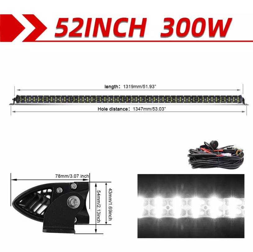 Barre led 52 pouces 4x4 jeep Wrangler