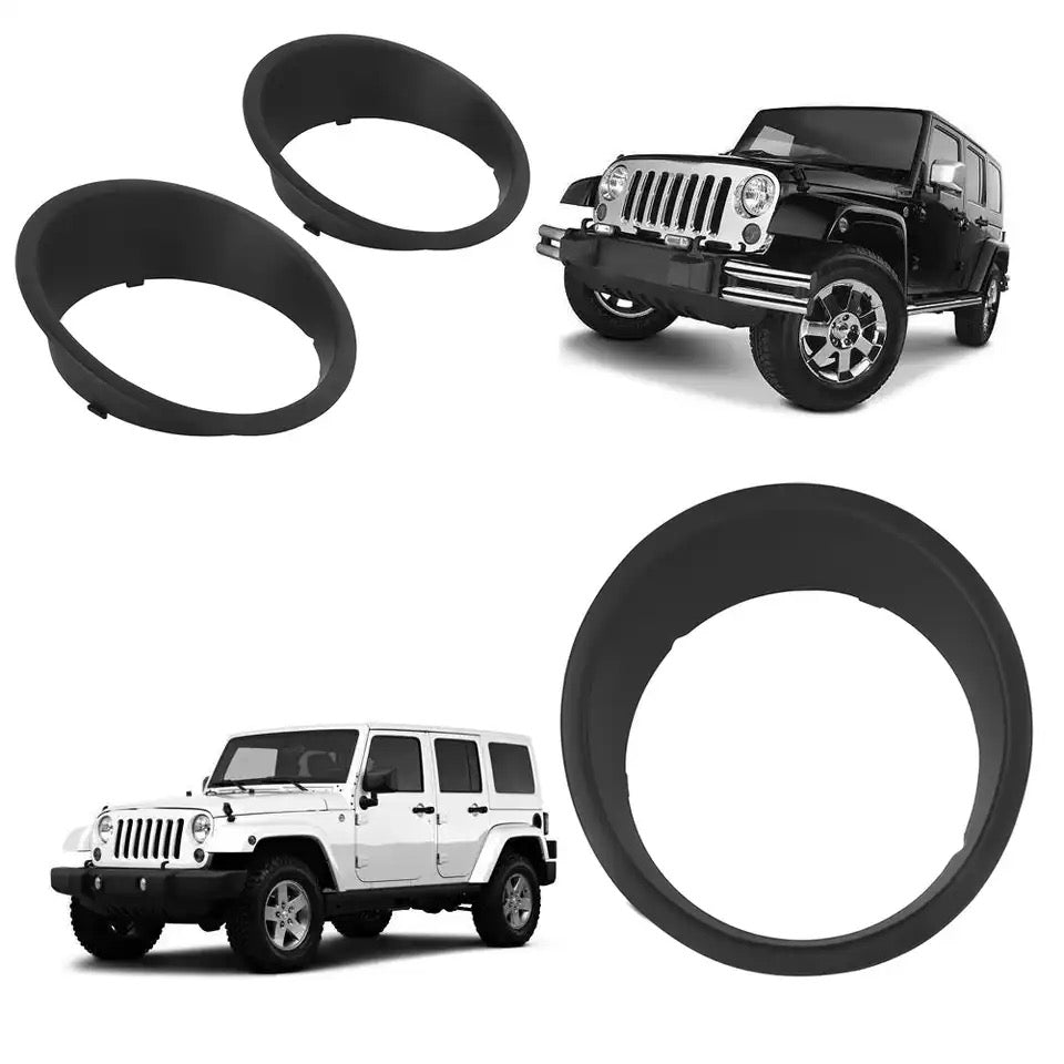 Couvercle , enjoliveur de Phare Avant pour Jeep Wrangler, JK 07-17, 1 Paire