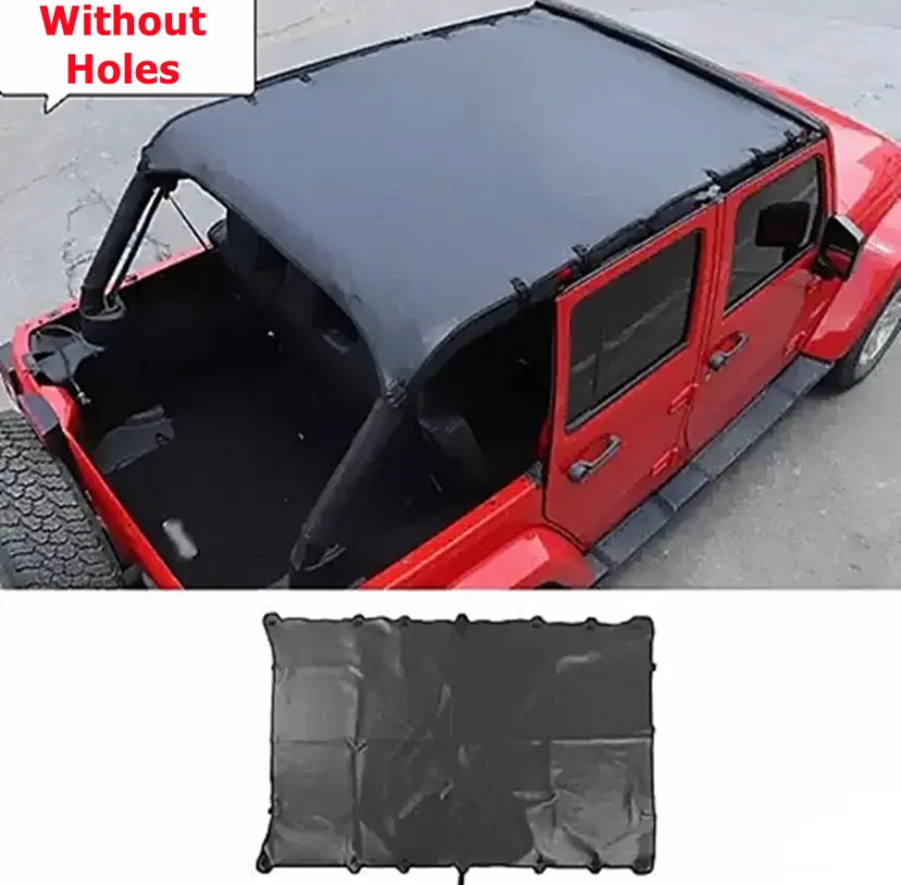 Bikini capote Pare-soleil de Toit en Cuir PU Souple, Couverture Complète à 4 Portes, Étanche et Résistant à la Chaleur pour Jeep Wrangler JK JKU de 2007 à 2017