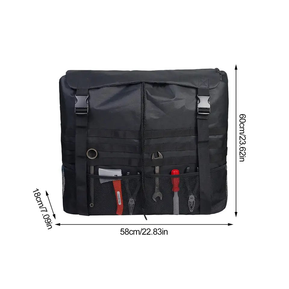 Porte Sac poubelle extérieur pour pneus de secours, sac de rangement universel multi-poches pour pneus de secours, robuste, avec sangles réglables