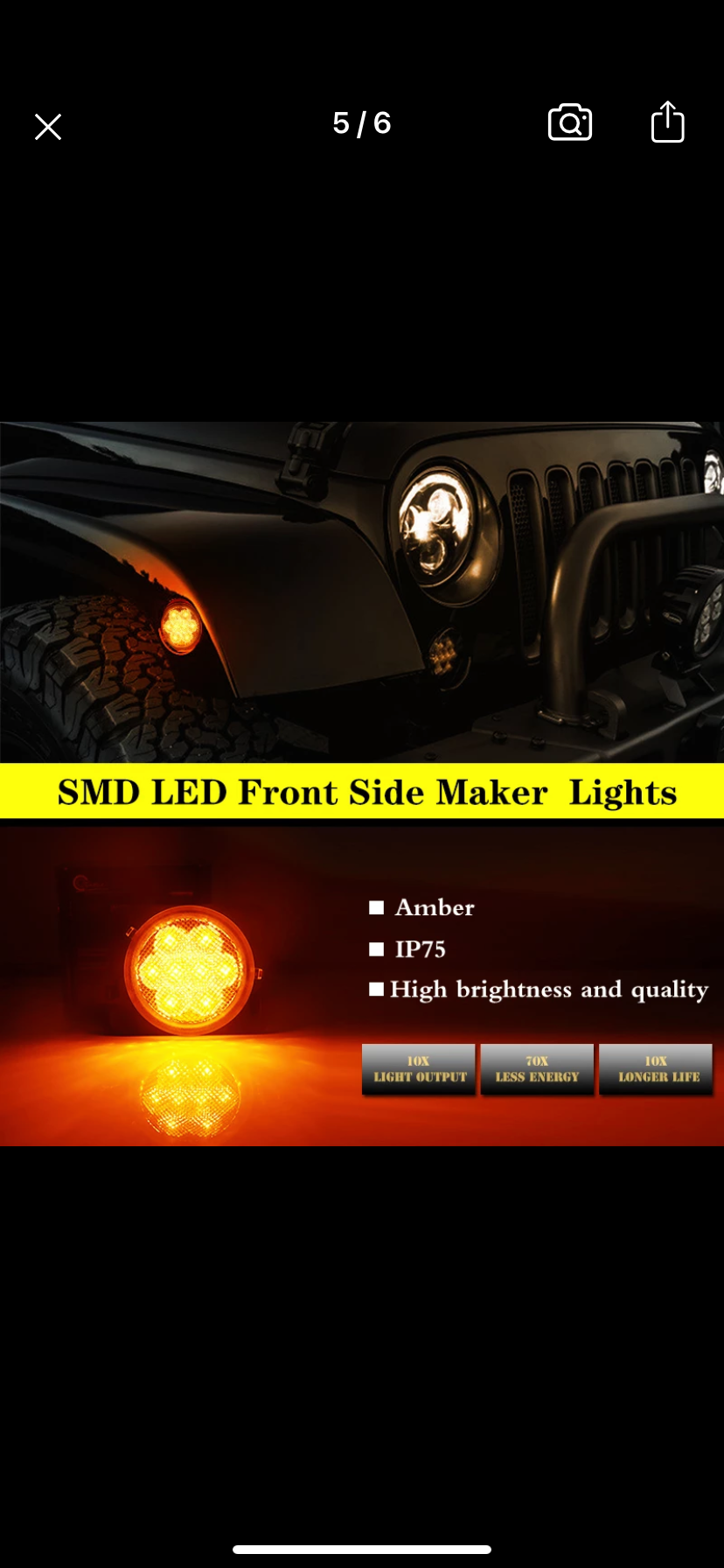 Clignotants led répétiteur jeep Wrangler 2007/2018