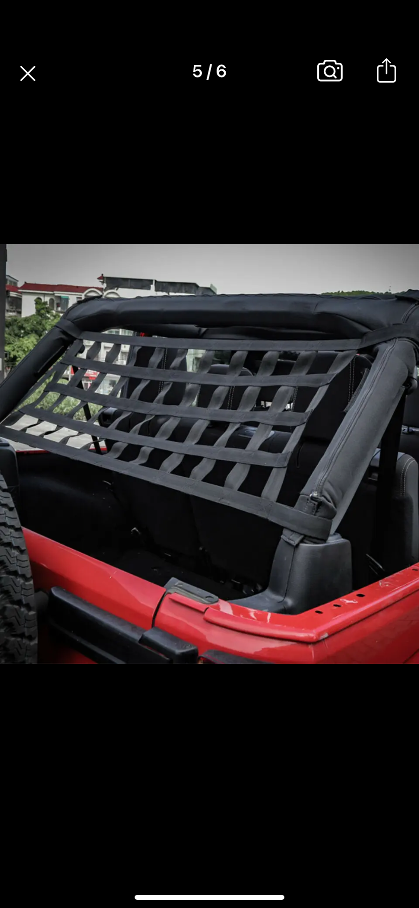 Filet de rangements jeep Wrangler Jk 2007/2023