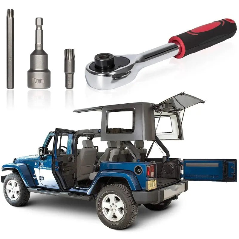 Kit d'outils Torx pour enlever le dessus et les portes dures, adapté aux Jeep Wrangler JK, JL,Sports, Sahara, Freedom, etc. 2007 – 2021, JT 2 & 4 portes