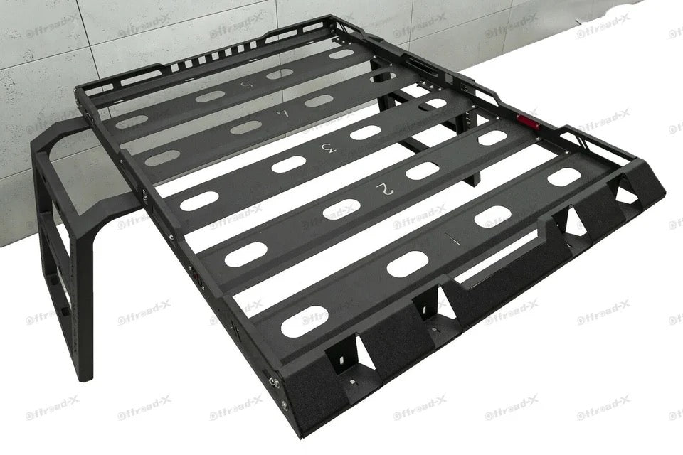 Porte bagage de toit en acier à 4 portes et 2 échelles latérales, Jeep Wrangler JL 18-21