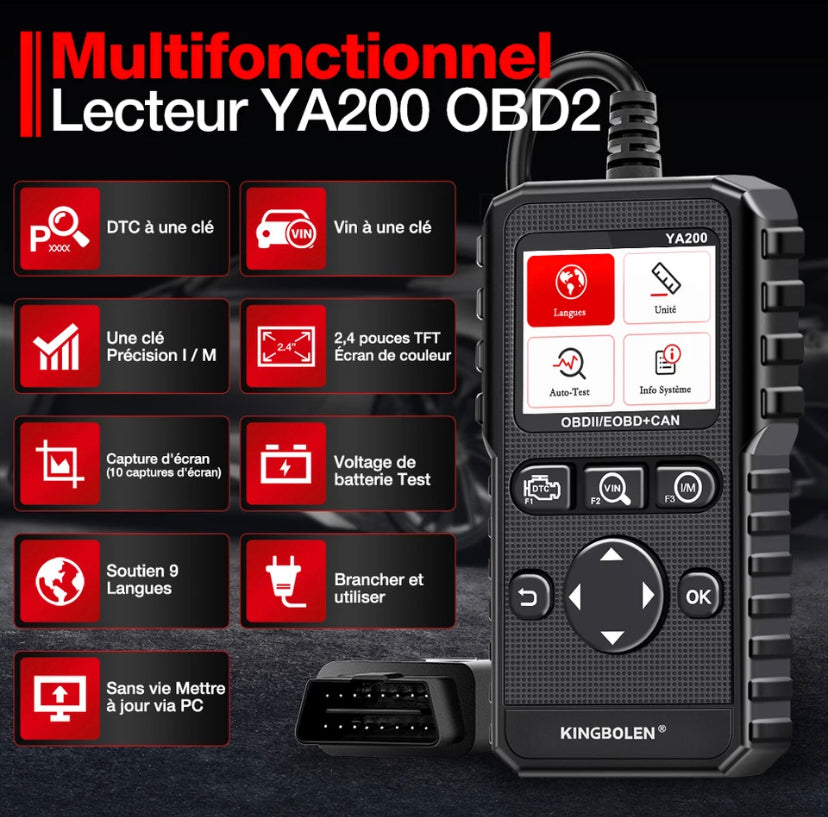 Scanner obd2 outil de diagnostique