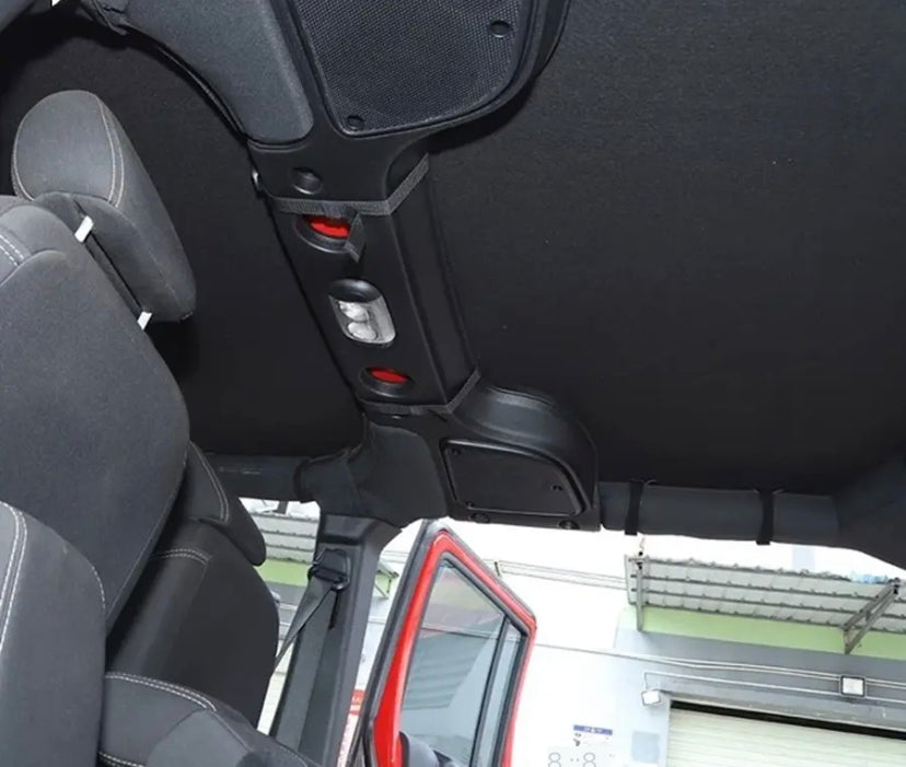Bikini capote Pare-soleil de Toit en Cuir PU Souple, Couverture Complète à 4 Portes, Étanche et Résistant à la Chaleur pour Jeep Wrangler JK JKU de 2007 à 2017