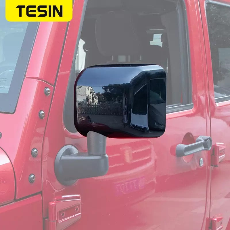 Coque de rétroviseur ABS pour Jeep Wrangler JK 2007-2017, décoration de voiture, autocollants de couverture, accessoires extérieurs