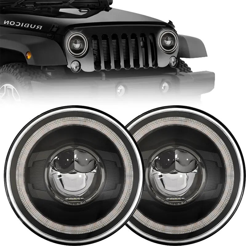 Kit phares led halo jeep Wrangler jk 2007/2018