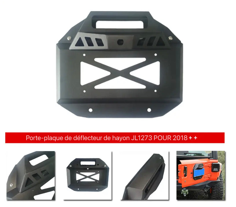 Support de plaque d'immatriculation avec trou de caméra pour jeep wrangler JL 2018 +, JL1273