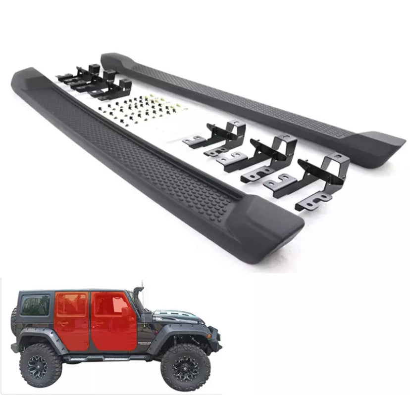 Marche pieds de protection pour Jeep Wrangler JK 07-17 JL 18-22, barre de protection 4 portes 2D, marchepieds illimités