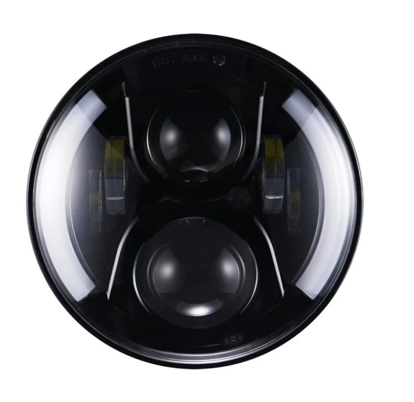 Kit led phares angel eyes jeep wrangler jk 2007/2018 4x4 120W 7 pouces, 2 pièces