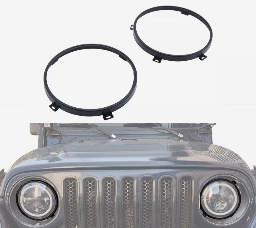 Anneau de phares noir jeep Wrangler